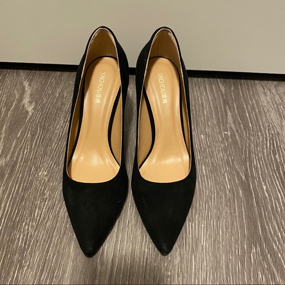 Suede heels